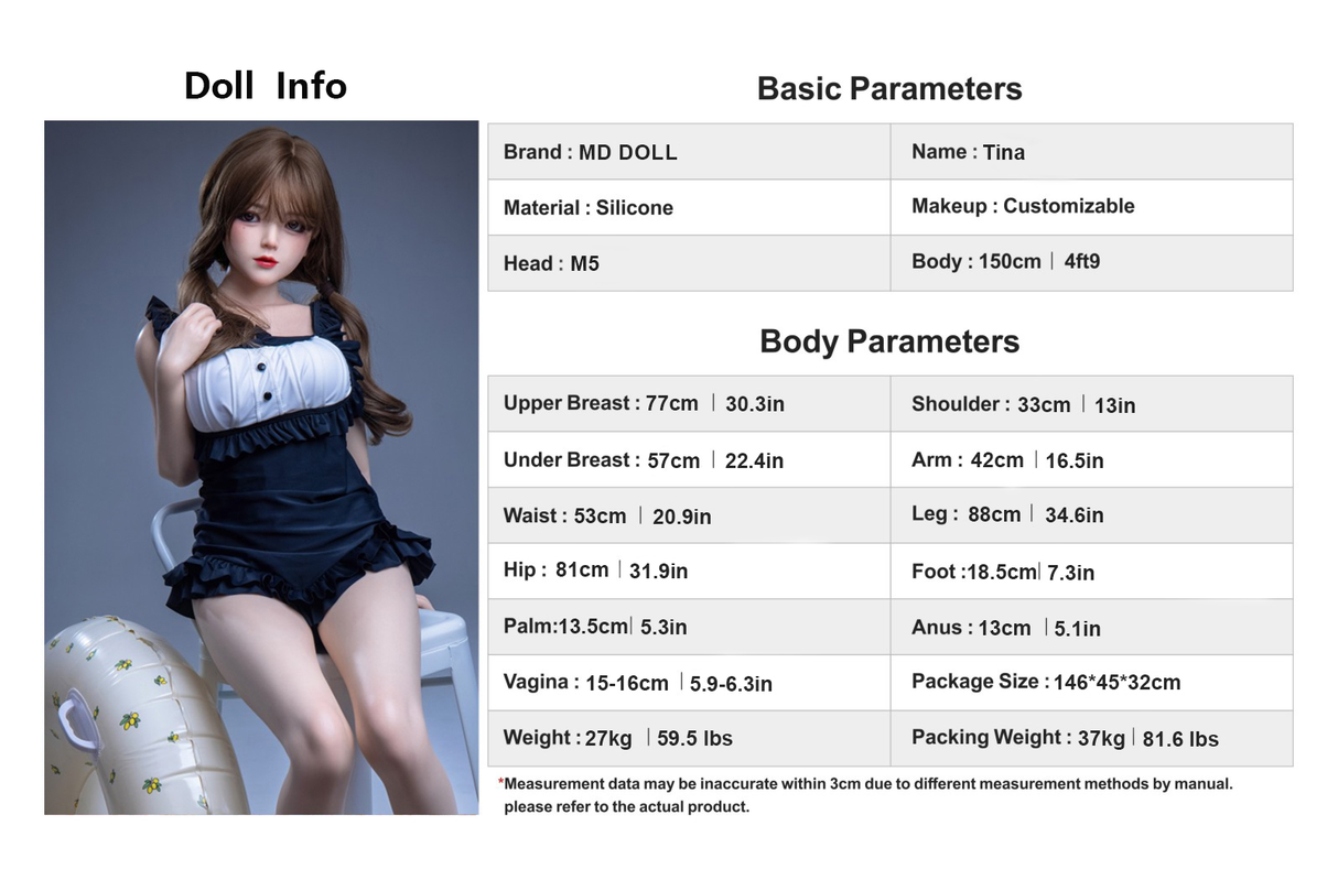 150cm/4ft9 E-cup Silicone Sex Doll – Zara