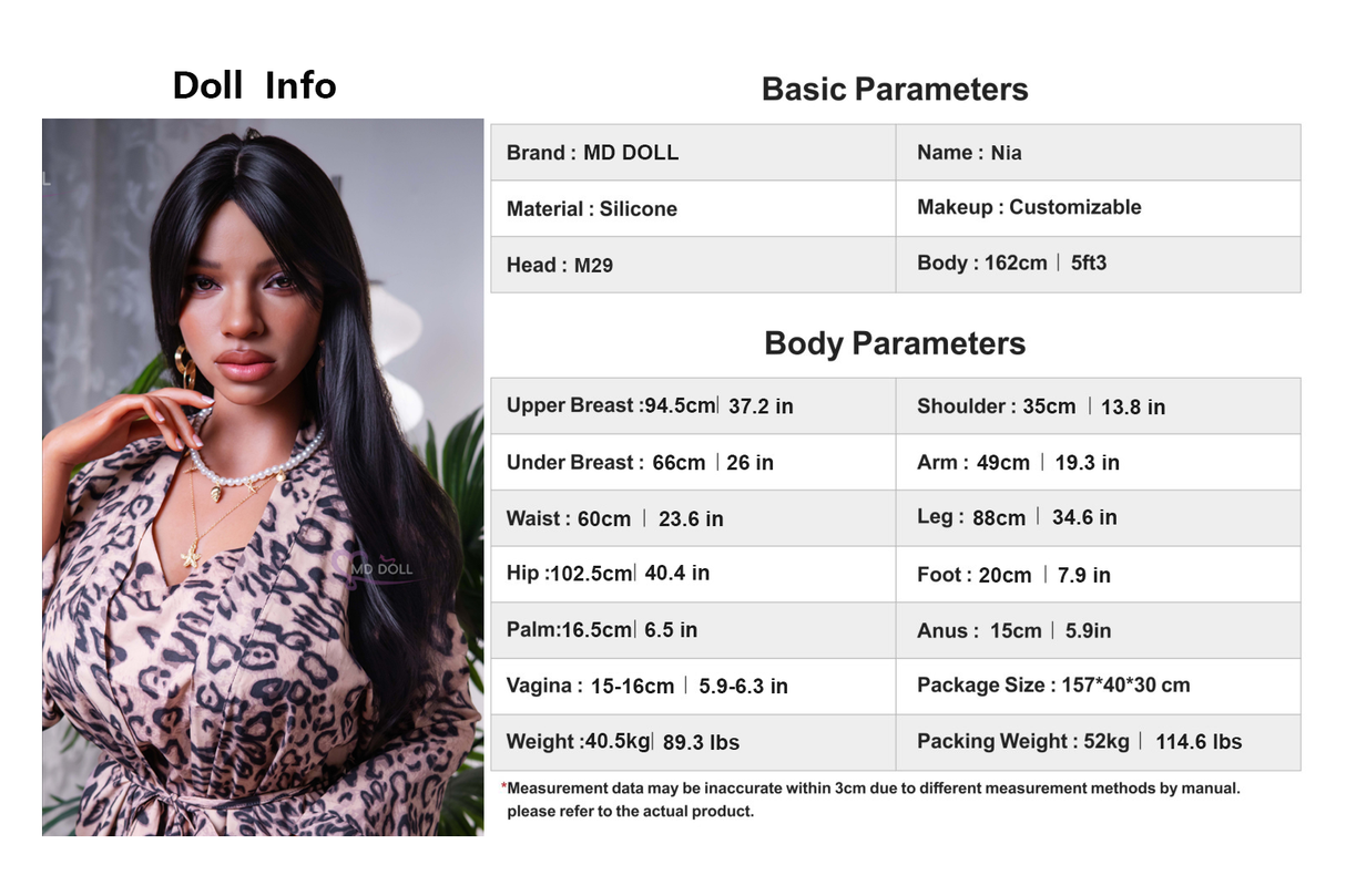 162cm/5ft3 H-cup Silicone Sex Doll – Seraphina