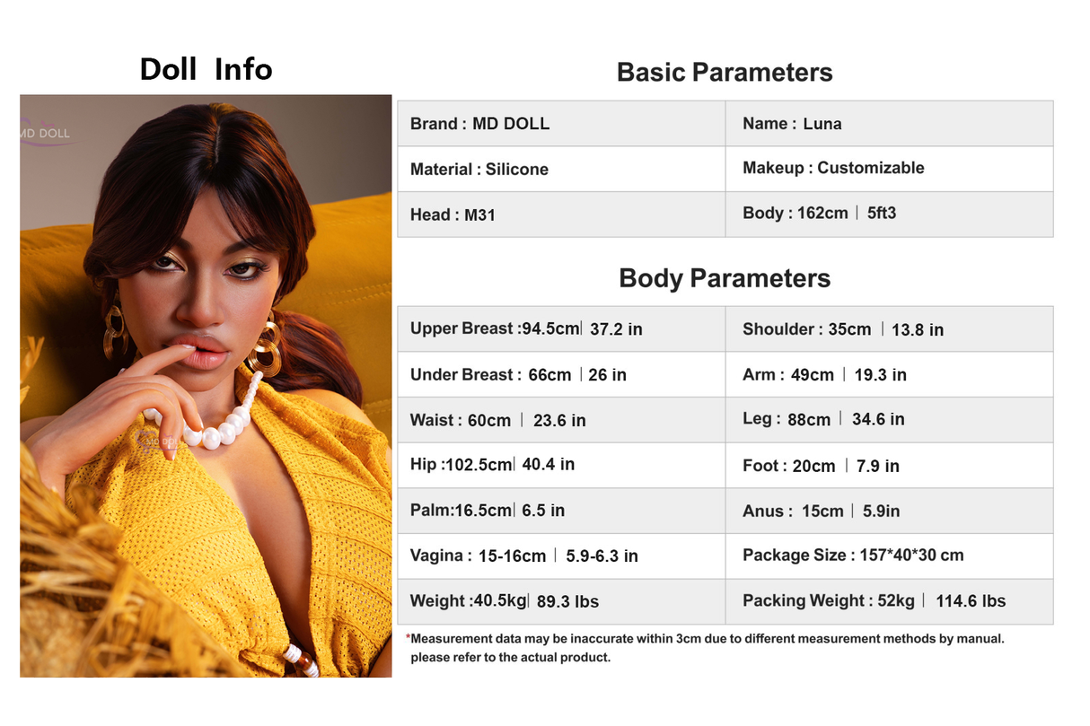 162cm/5ft3 H-cup Silicone Sex Doll – Savannah