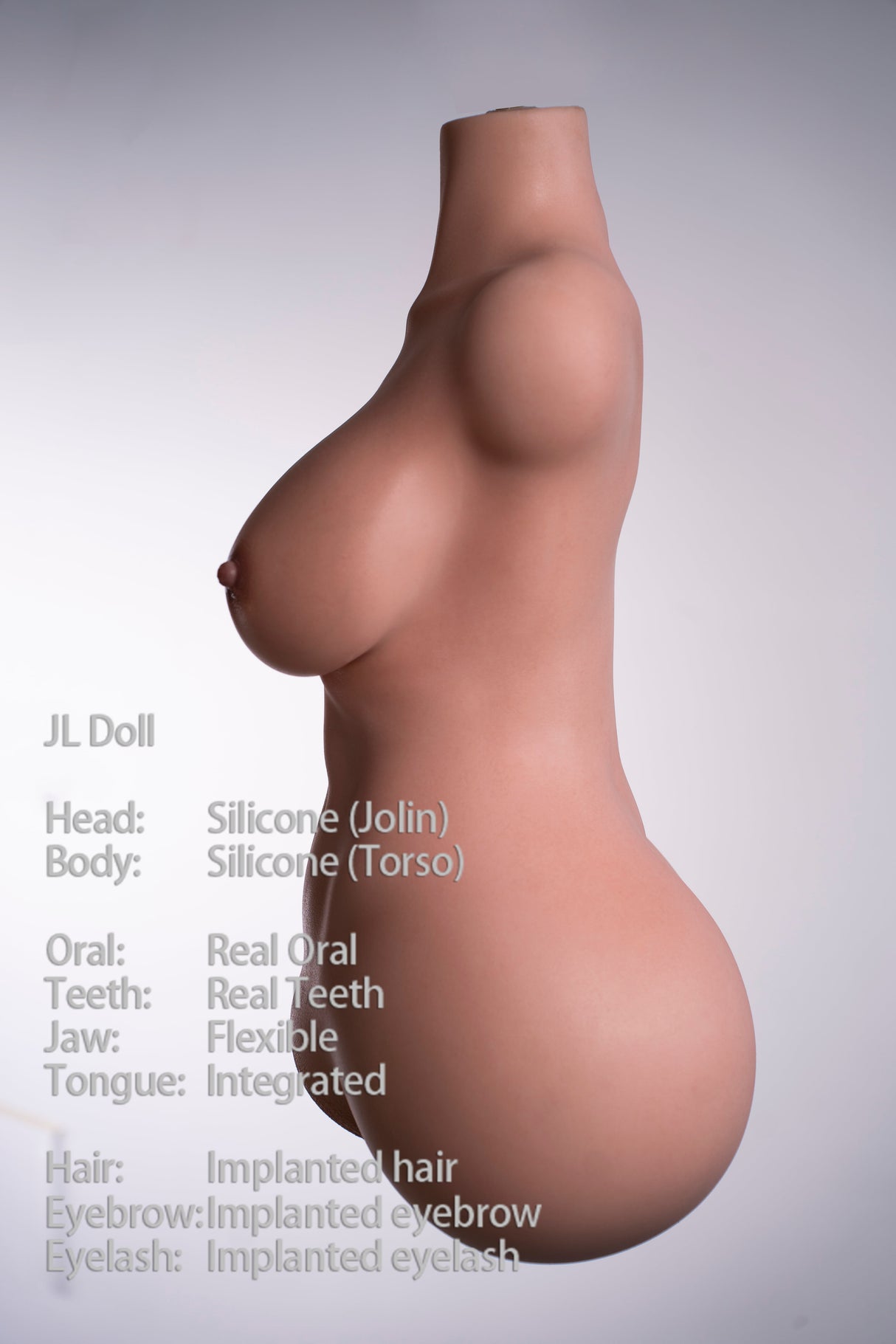 86cm/2ft10 C-cup Silicone Sex Doll Torso – Sorrel