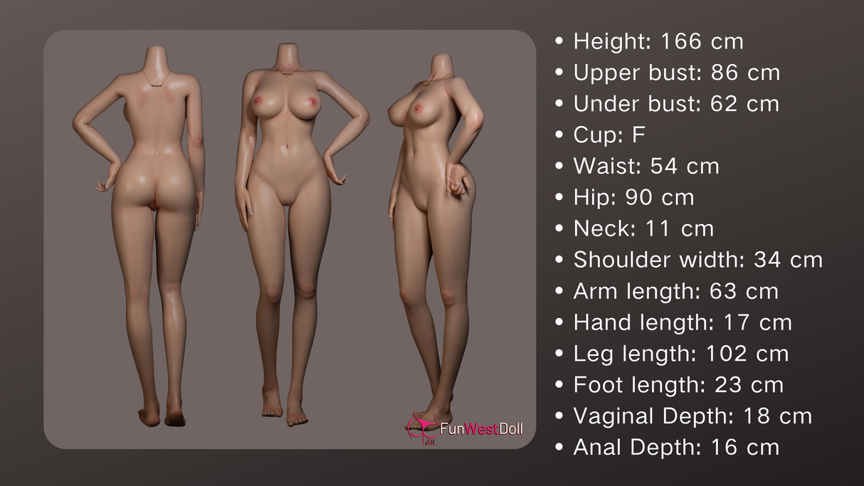 166cm/5ft5 F-cup Silicone Sex Doll – Juliette