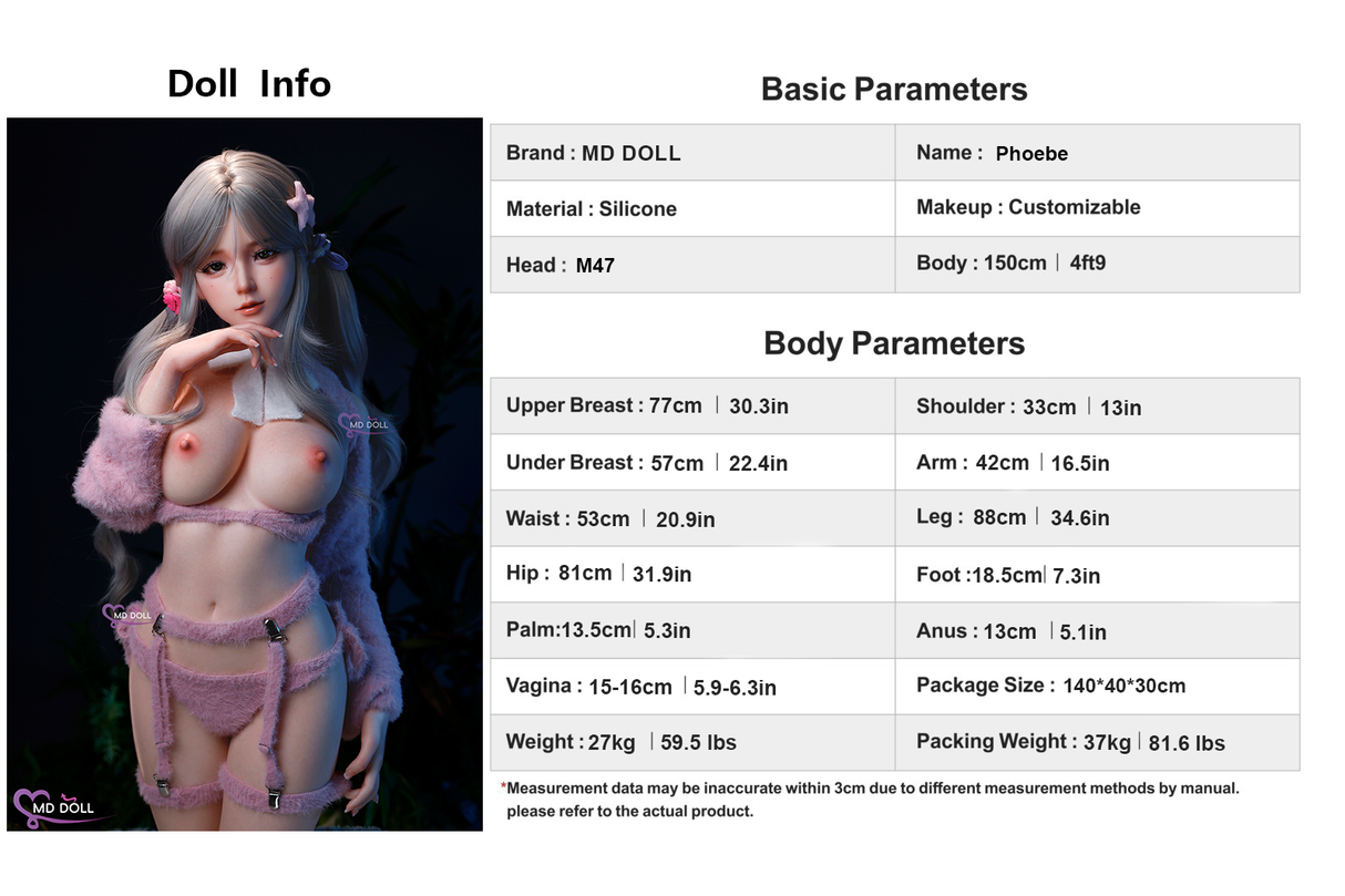 150cm/4ft9 E-cup Silicone Sex Doll – Lucy