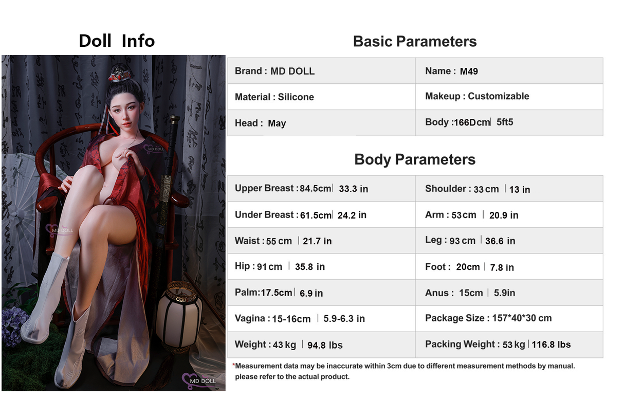 166cm/5ft4 F-cup Silicone Sex Doll –Scarlett