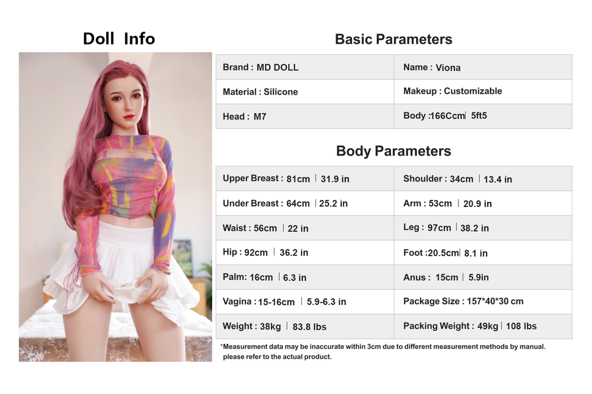 166cm/5ft4 D-cup Silicone Sex Doll –Anastasia