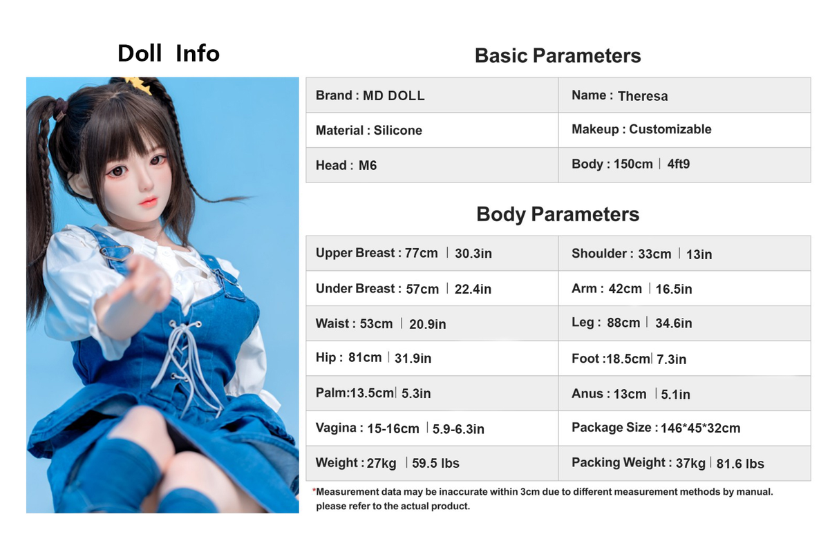 150cm/4ft9 E-cup Silicone Sex Doll – Sia