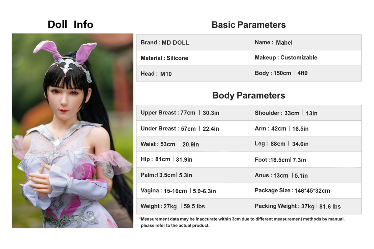 150cm/4ft9 E-cup Silicone Sex Doll – Tiffany