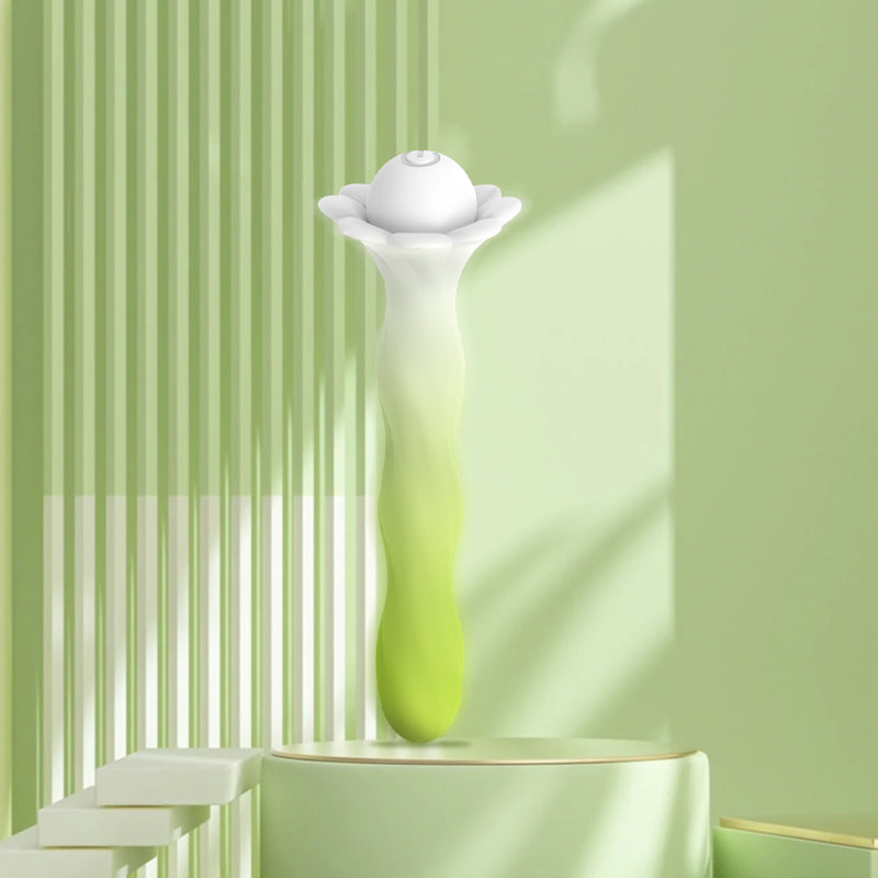 Detachable Mini Vibrator Pen With Flower‑shaped Sleeve