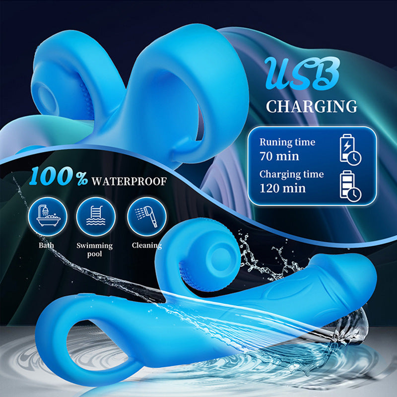 10‑Speed Snail-Shaped Vibrating Silicone Massager