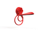 10-Mode Rose Vibrating Cock Ring for Multiple Stimulation