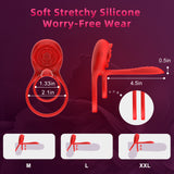 10-Mode Rose Vibrating Cock Ring for Multiple Stimulation