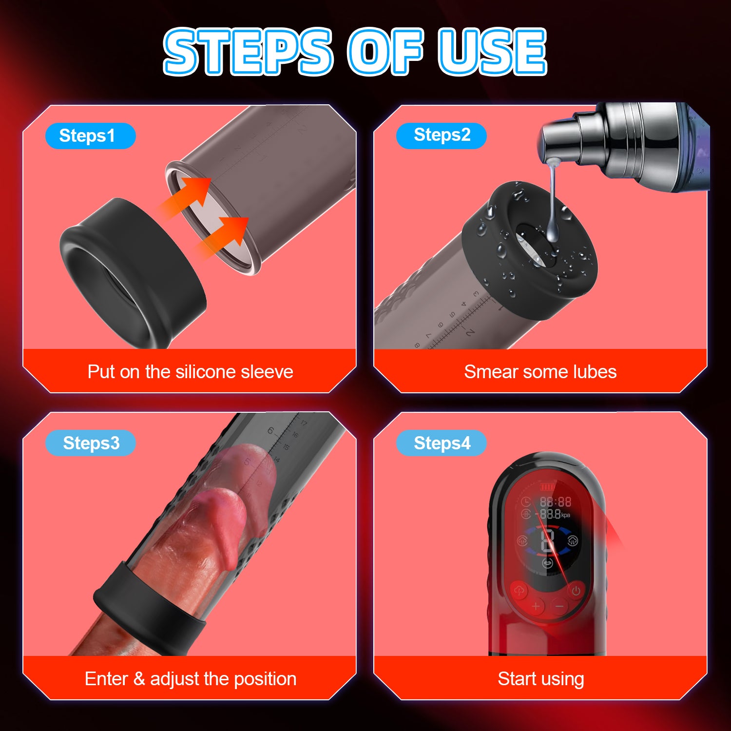 2-in-1 Male Pleasure Toy with 5-Speed Suction & Vibration