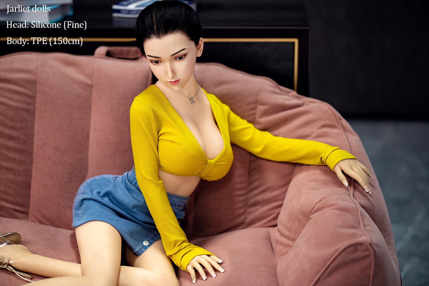 身長150cm/4フィート9インチ、Dカップ、シリコンヘッド、TPEボディのセックスドール – リオーナ