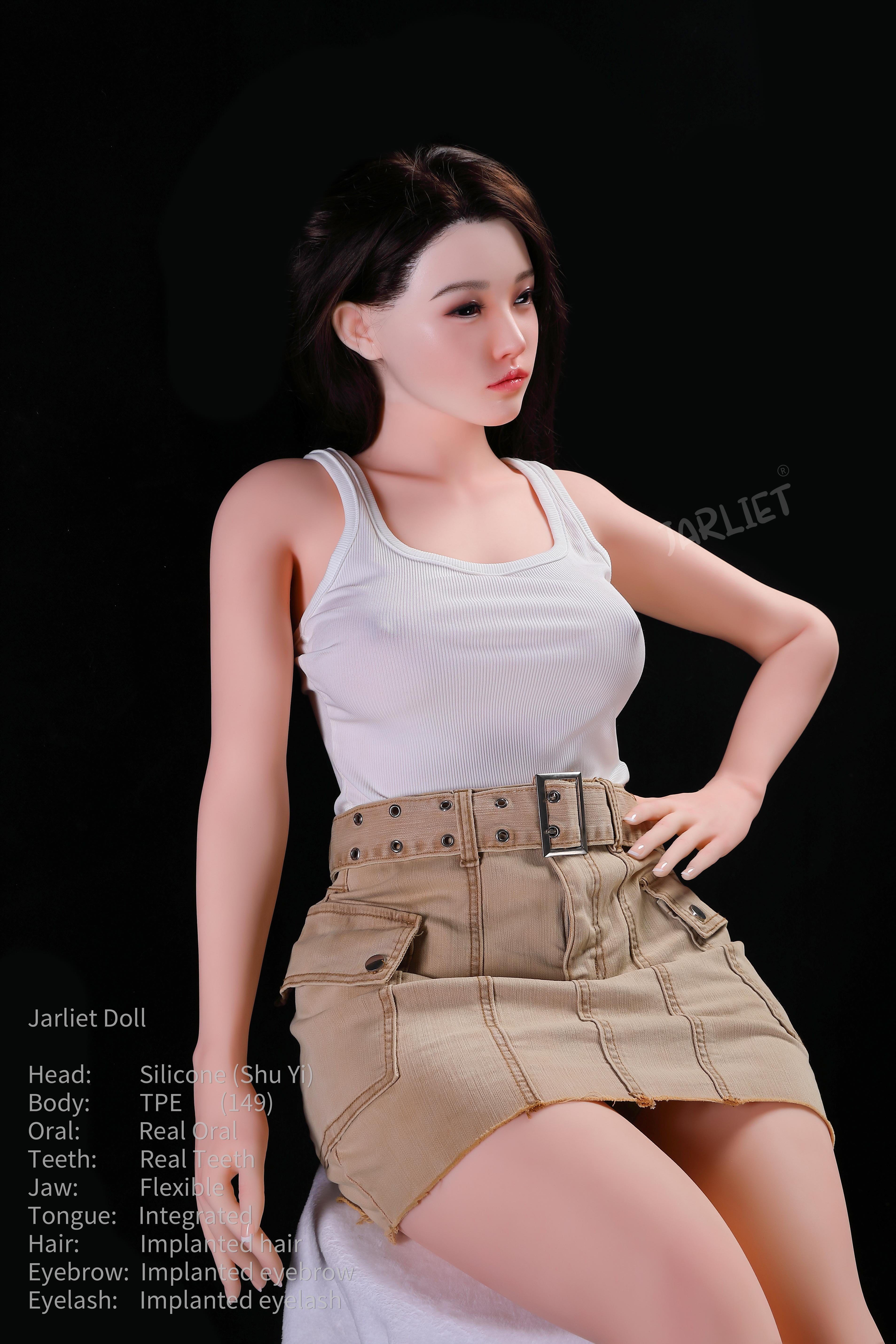 身長149cm/4フィート9インチ、Dカップ、シリコンヘッド、TPEボディのセックスドール – Elowen