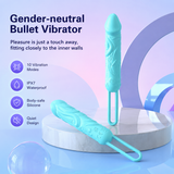 Gender-neutral Rubber Fully-coated Realistic Bullet Vibrator