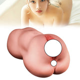 Double Channel Realistic Vagina Anal Masturbator Cup Massage Male Adult Sex Toys