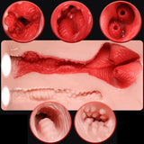 Double Channel Realistic Vagina Anal Masturbator Cup Massage Male Adult Sex Toys