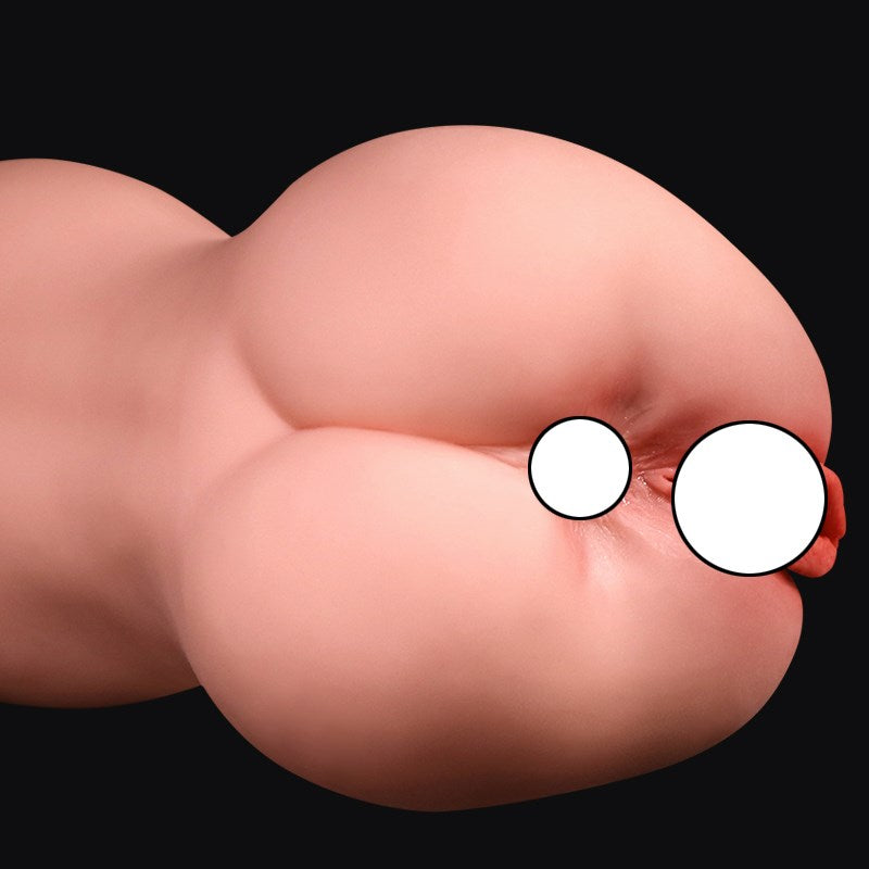 Double Channel Realistic Vagina Anal Masturbator Cup Massage Male Adult Sex Toys