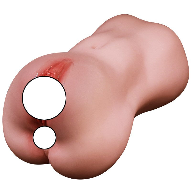 Double Channel Realistic Vagina Anal Masturbator Cup Massage Male Adult Sex Toys