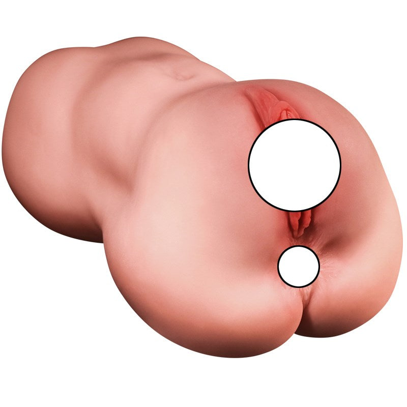 Double Channel Realistic Vagina Anal Masturbator Cup Massage Male Adult Sex Toys