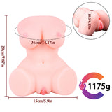 Masturbator torso pocket pussy sex doll 1.2 kg trealistic vagina breast