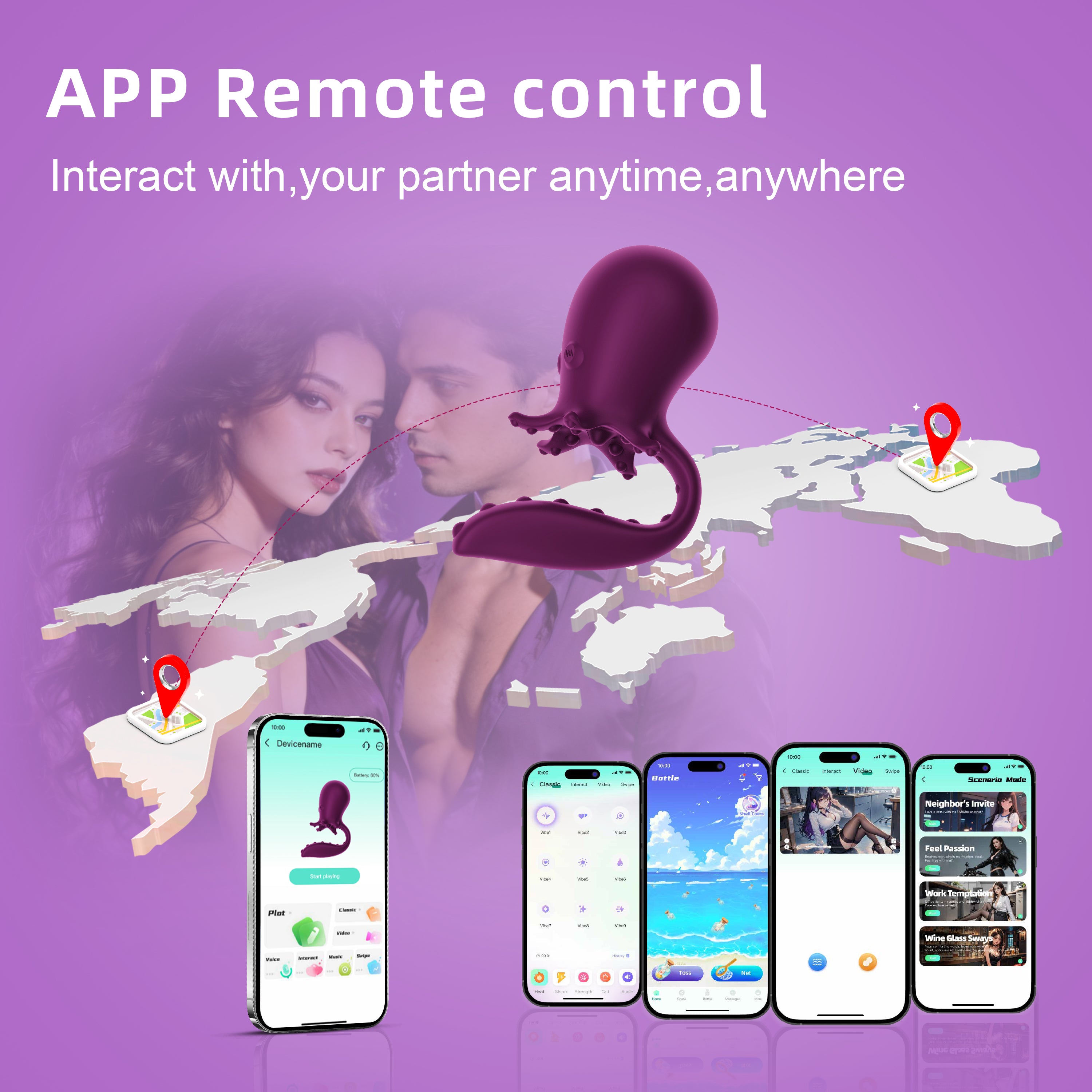 App-Controlled 360° Rotating Octopus Penetrates Vibrator