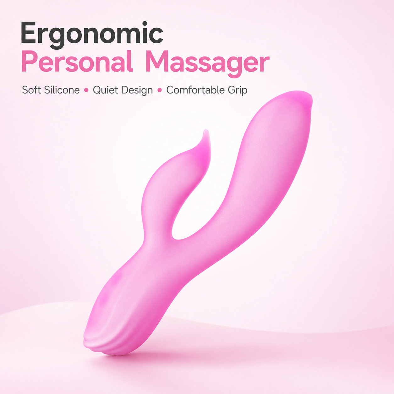Ergonomic Compact Dual-Layer Soft Silicone Vibrator