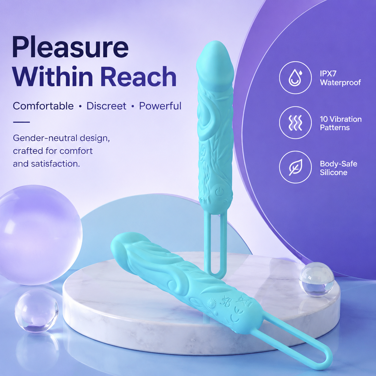 Gender-neutral Rubber Fully-coated Realistic Bullet Vibrator