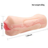 Vagina Tongue Tooth Male Realistic Masturbators Oral Double Holes Soft Sex Toy