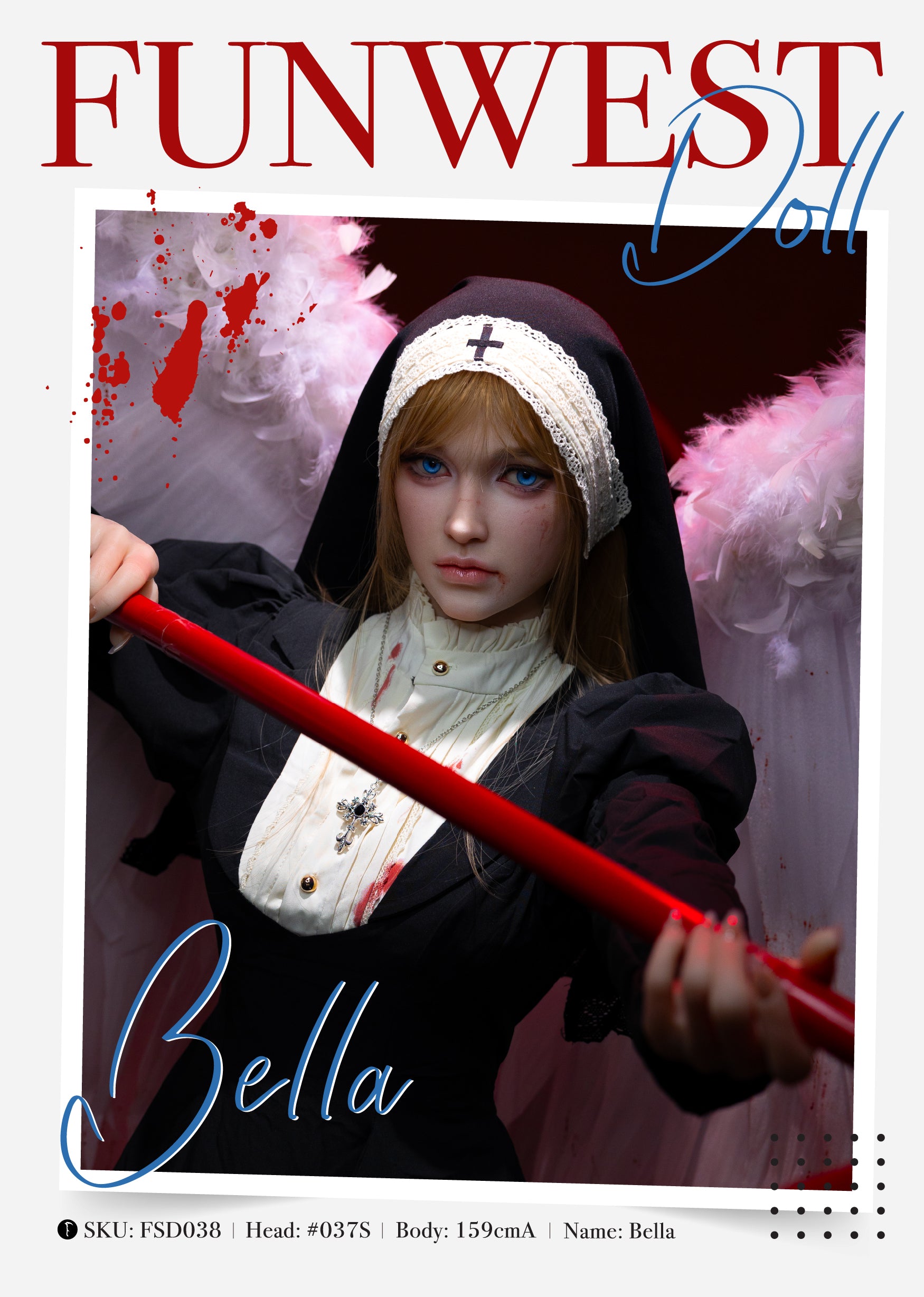 159 cm große Silikon-Sex-Puppe mit A-Körbchen – Bella