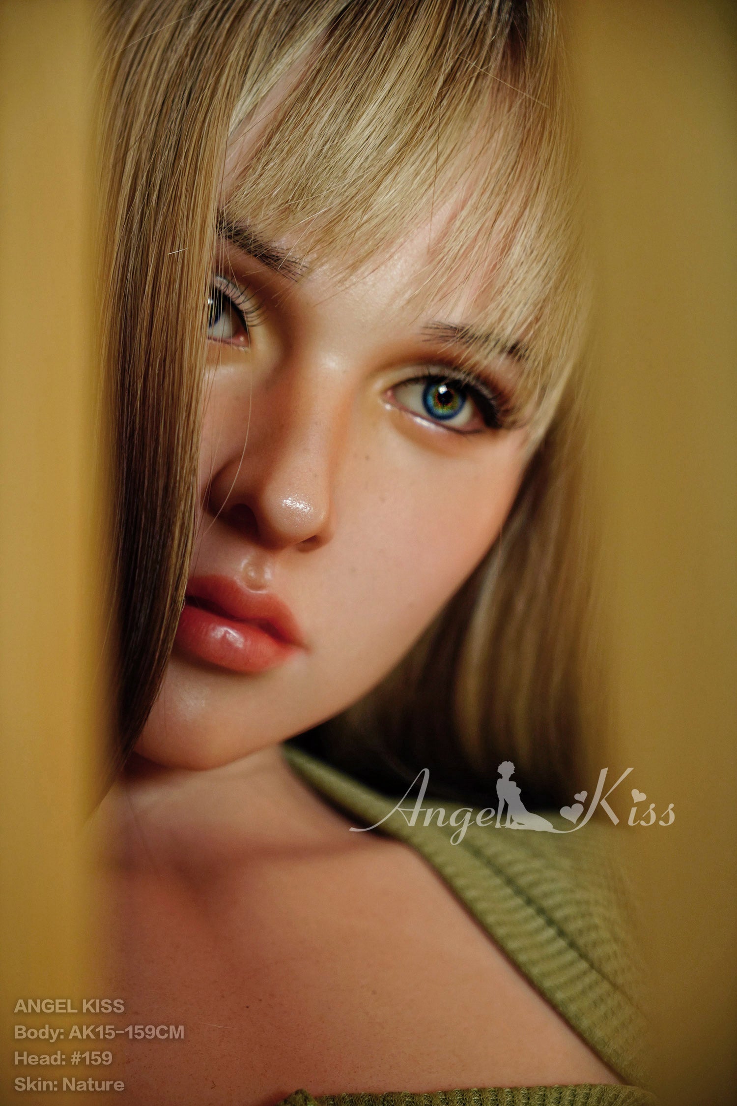 159 cm große Silikon-Sexdoll mit D-Körbchen – Scharlachrot