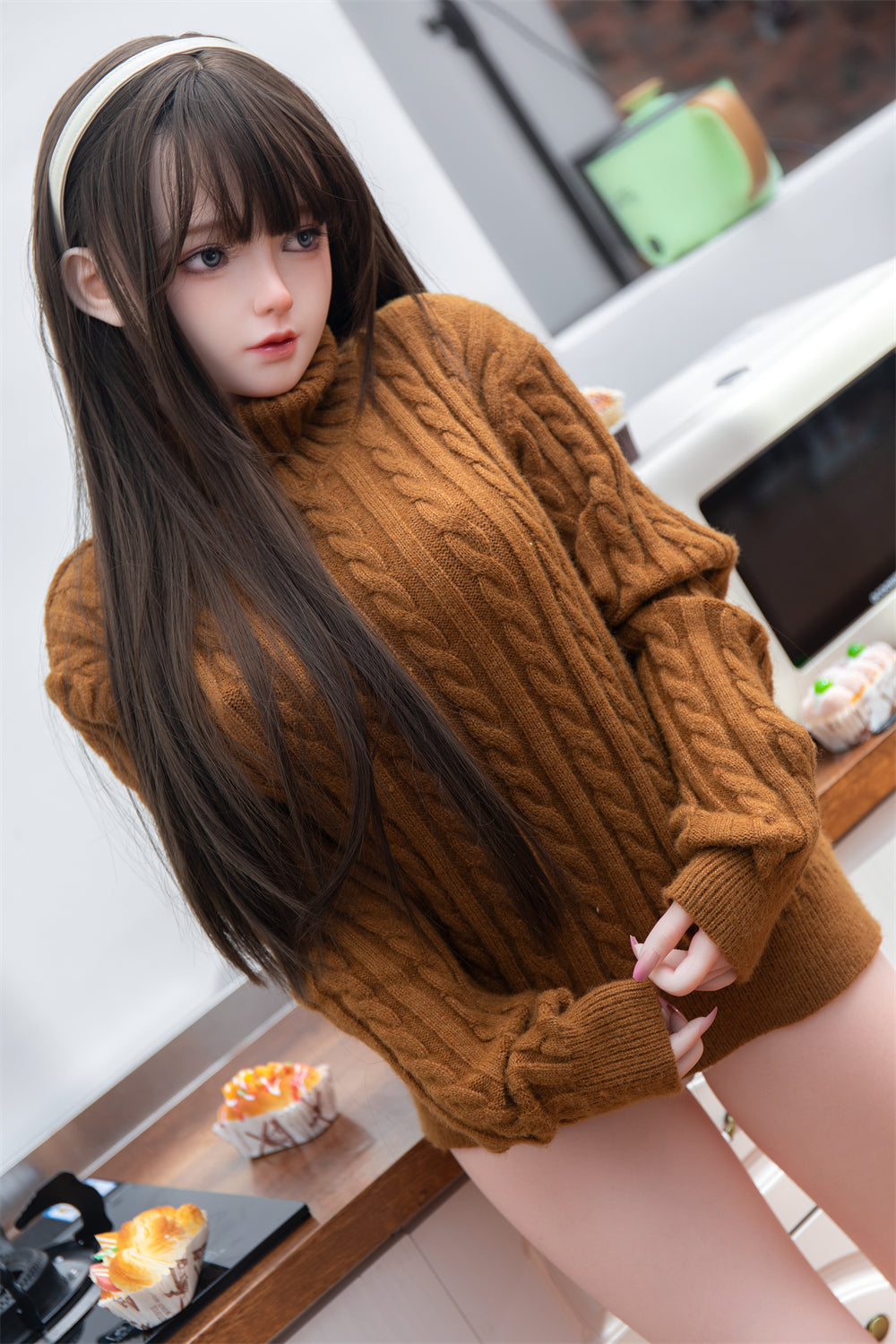 身長148cm/4フィート8インチ、Dカップのシリコン製セックスドール – エラリア