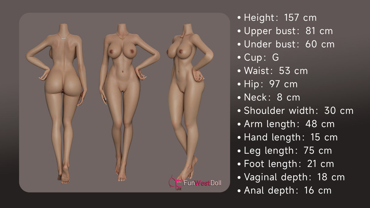 157cm/5ft2 G-cup Silicone Sex Doll – Eloise