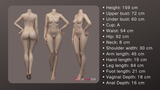 159cm/5ft2 A-cup Silicone Sex Doll – Cassia