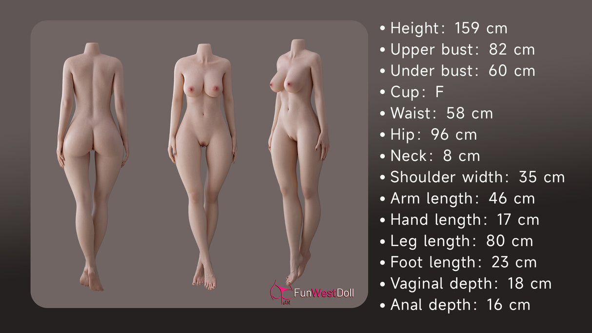 159cm/5ft2 F-cup Silicone Sex Doll – Chloe