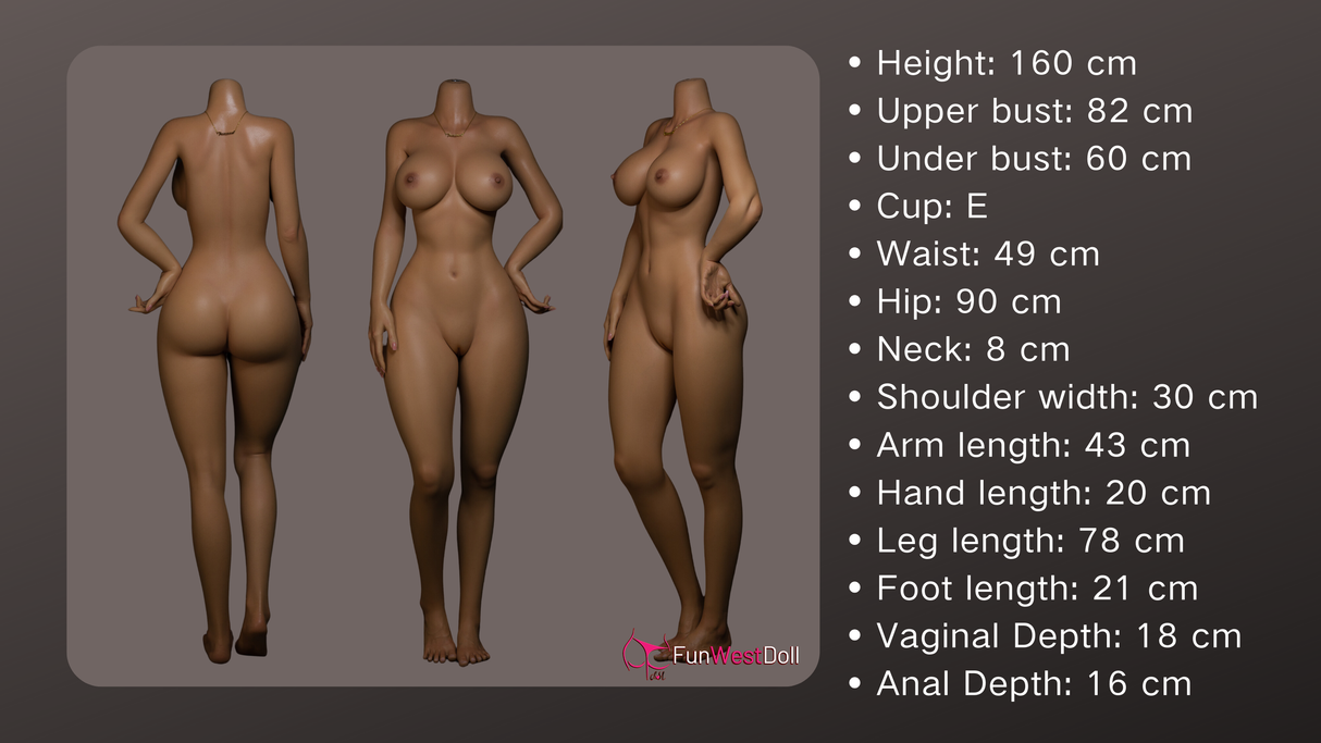 160cm/5ft3 E-cup Silicone Sex Doll – Lily