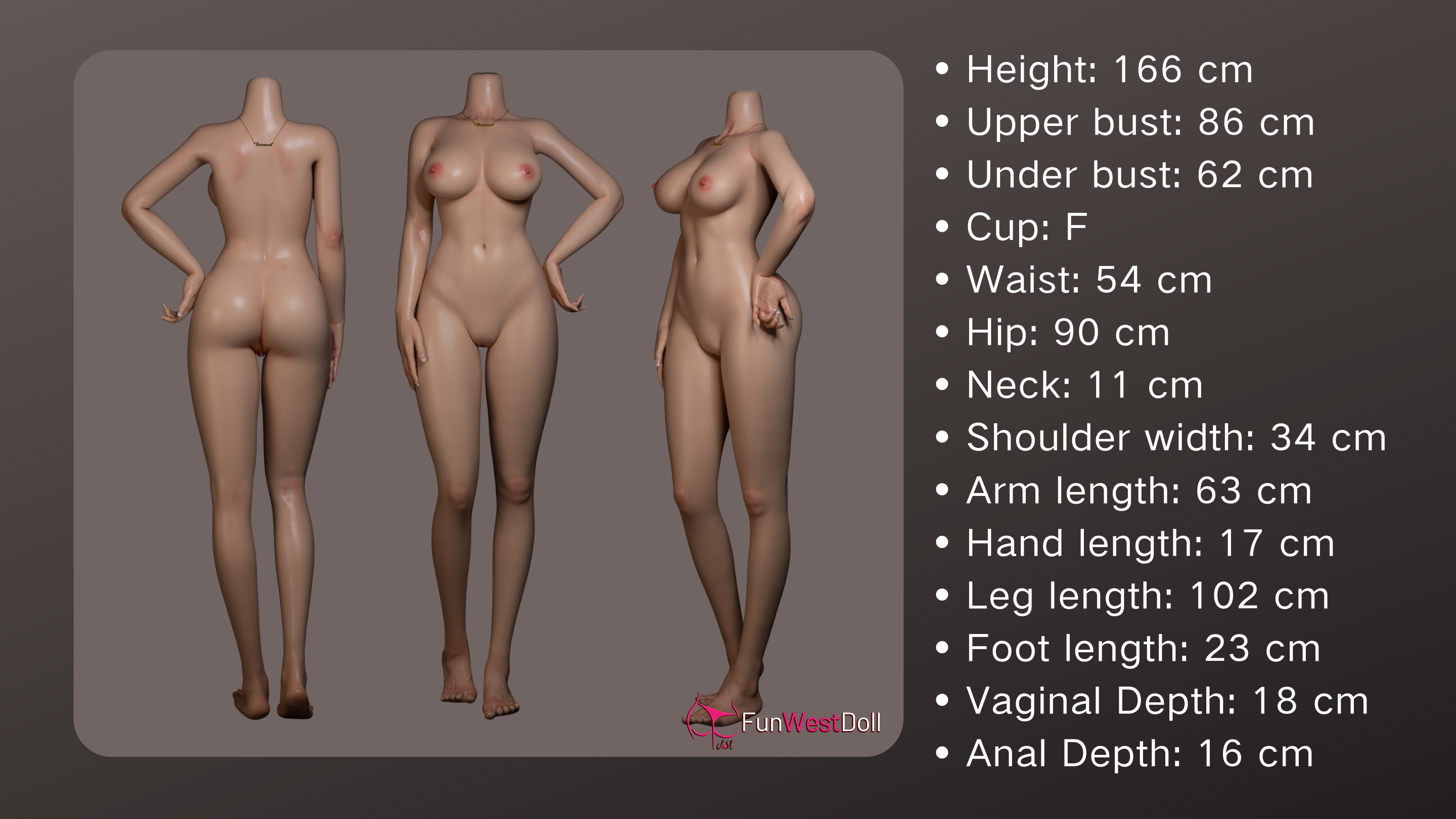 166cm/5ft5 F-cup Silicone Sex Doll – Alexa