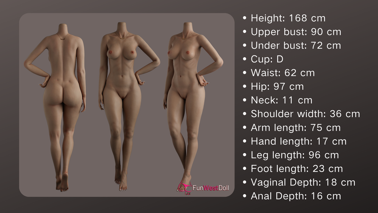 168cm/5ft5 D-cup Silicone Sex Doll – Skylar