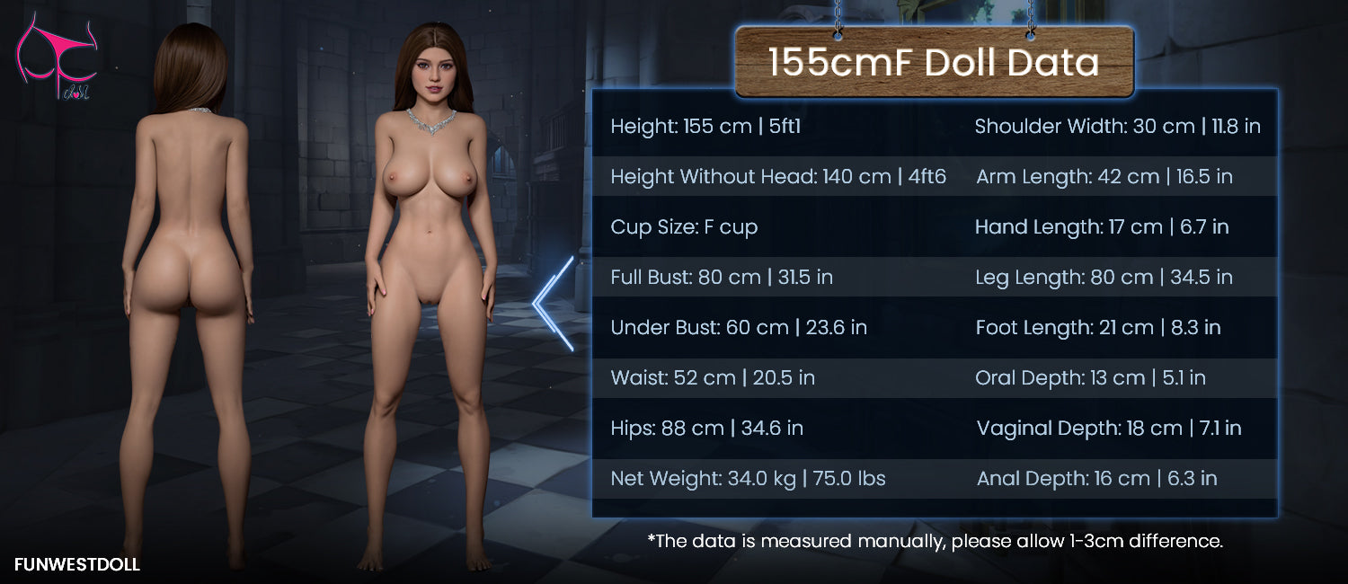 155cm/5フィート1 Fカップ TPE セックスドール – ローズ