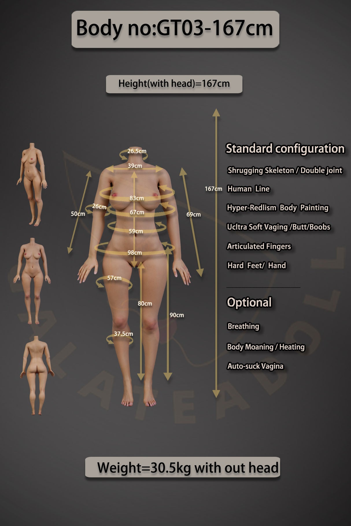 167cm/5ft5 G-cup Silicone Sex Doll – Cherrylyn