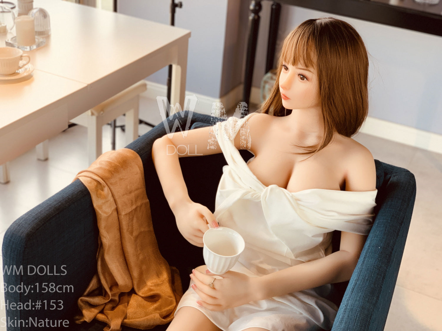 158 cm/5 Fuß 2 E-Körbchen S-TPE Sexpuppe – Coco