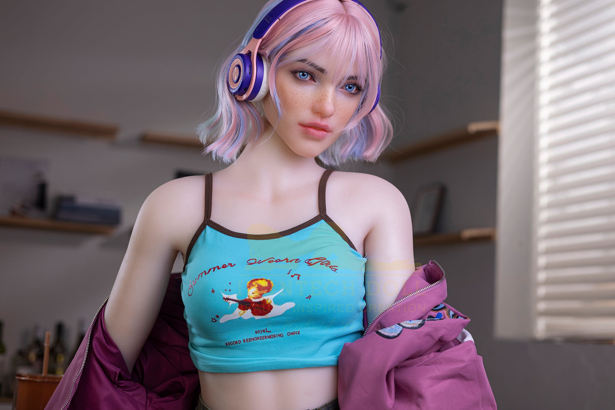 162 cm große Sexpuppe mit Silikonkopf und TPE-Körbchengröße A – Heidi