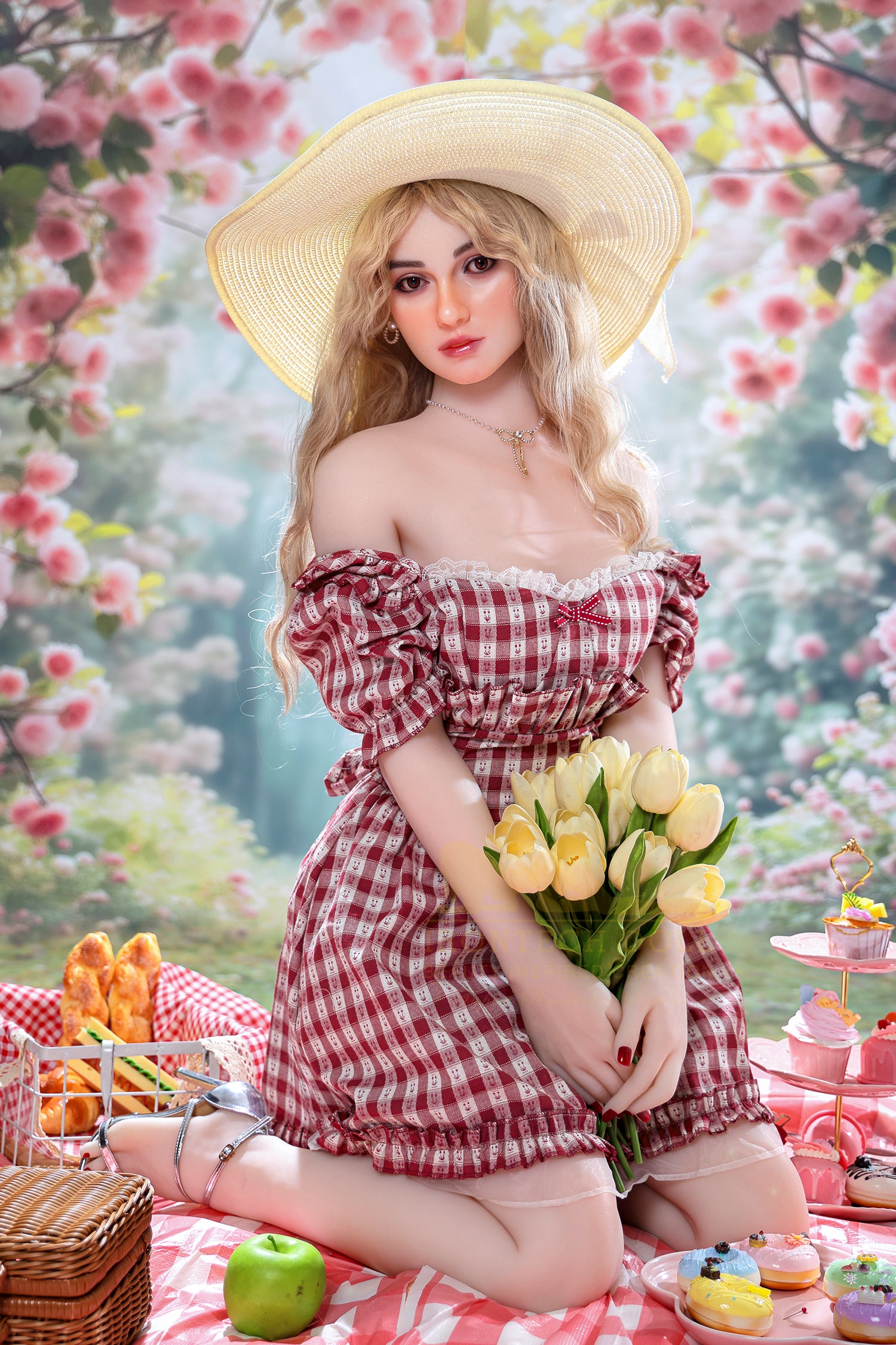 162cm/5ft3 A-cup Silicone Head TPE Body Sex Doll – Tina