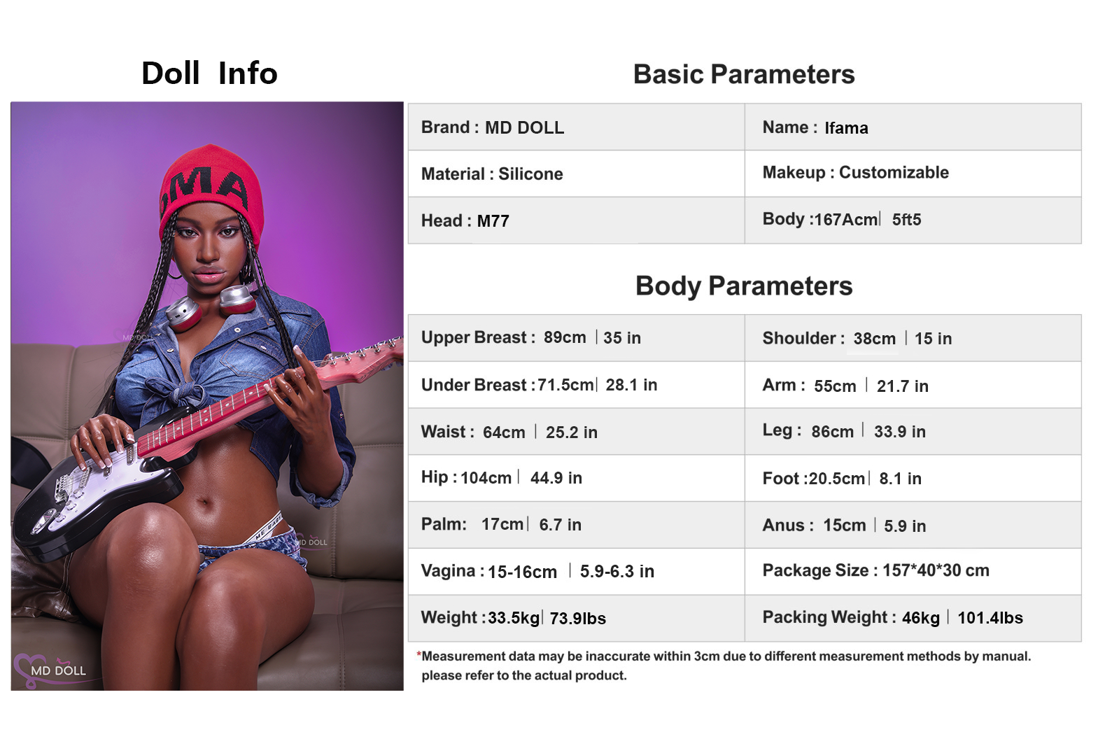 167cm/5ft5 D-cup Silicone Sex Doll – Ifama