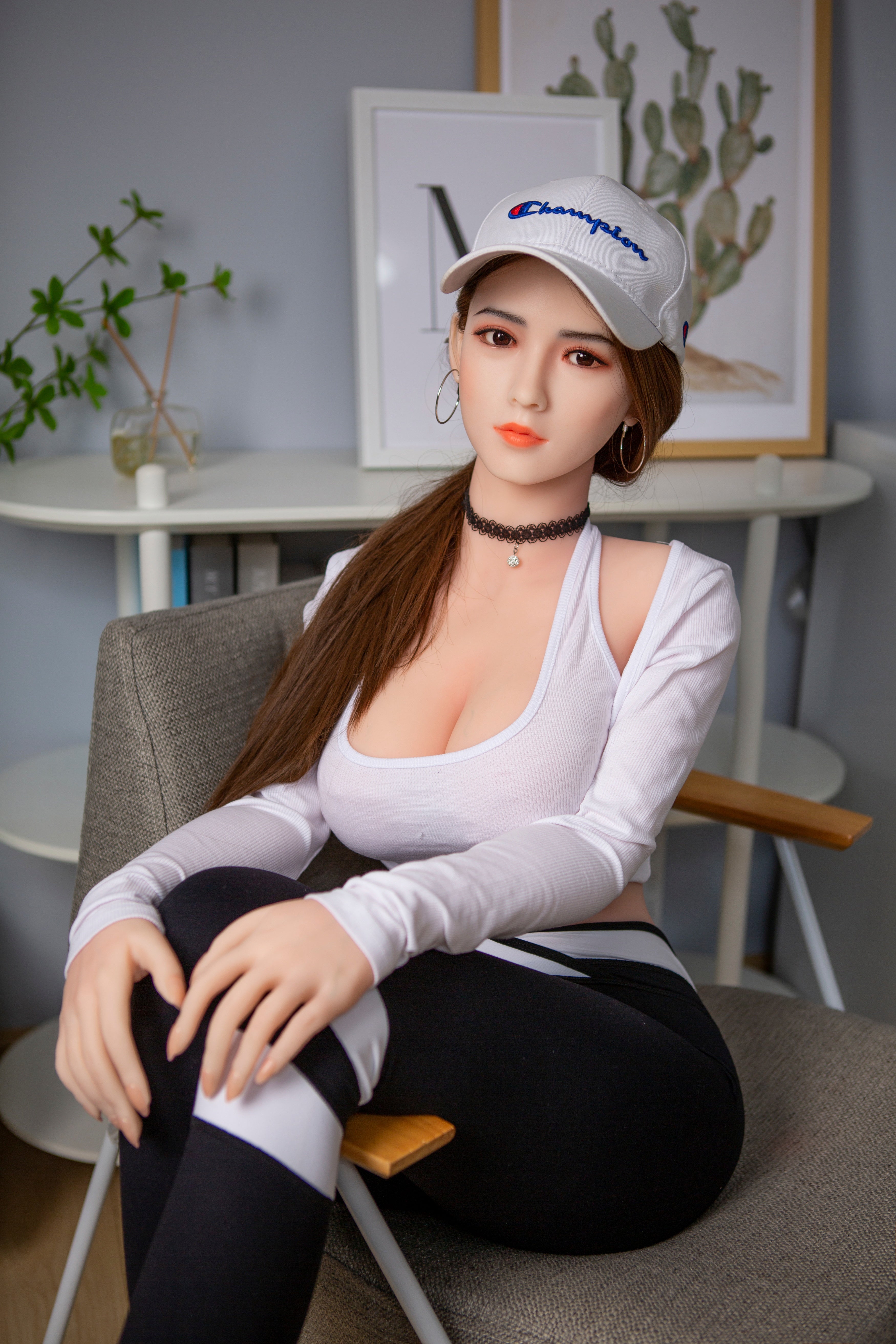 163cm/5ft3 D-cup Silicone Head TPE Body Sex Doll – Saskia