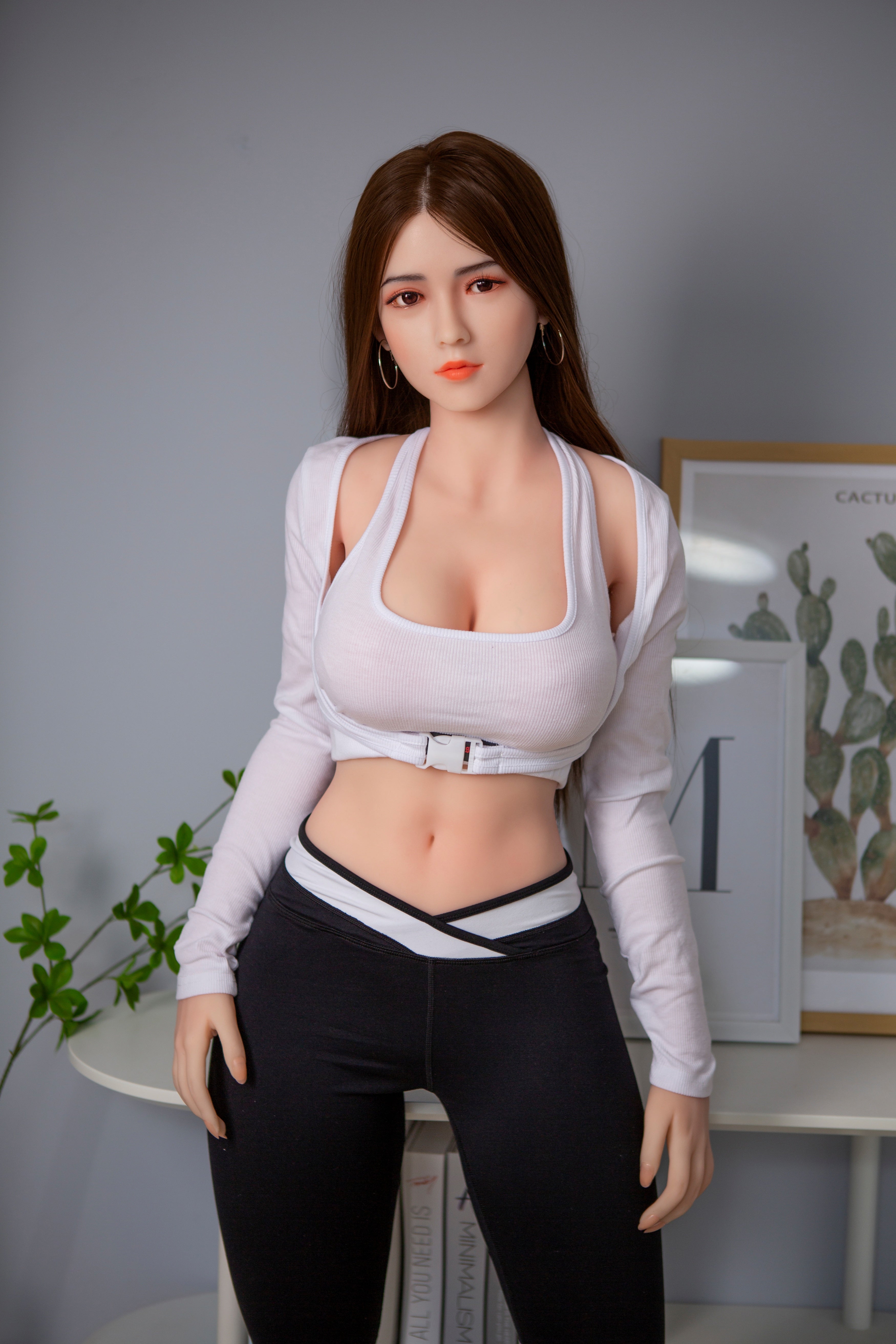 163cm/5ft3 D-cup Silicone Head TPE Body Sex Doll – Saskia