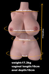 79cm/2ft7 G-cup Silicone Sex Doll Torso – Yumiko