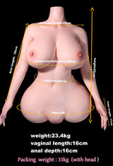 84cm/2ft9 K-cup Silicone Sex Doll Torso – Ella
