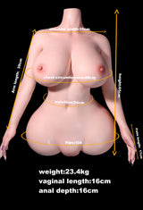 84cm/2ft9 G-cup Silicone Sex Doll Torso – Brianna