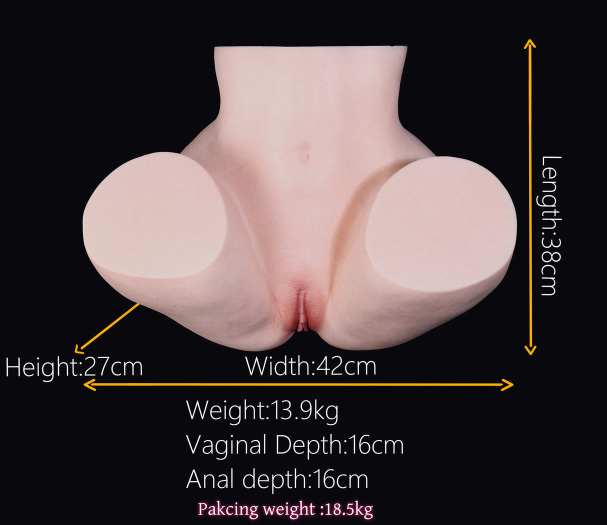 38cm/1ft3 Silicone Sex Doll Torso