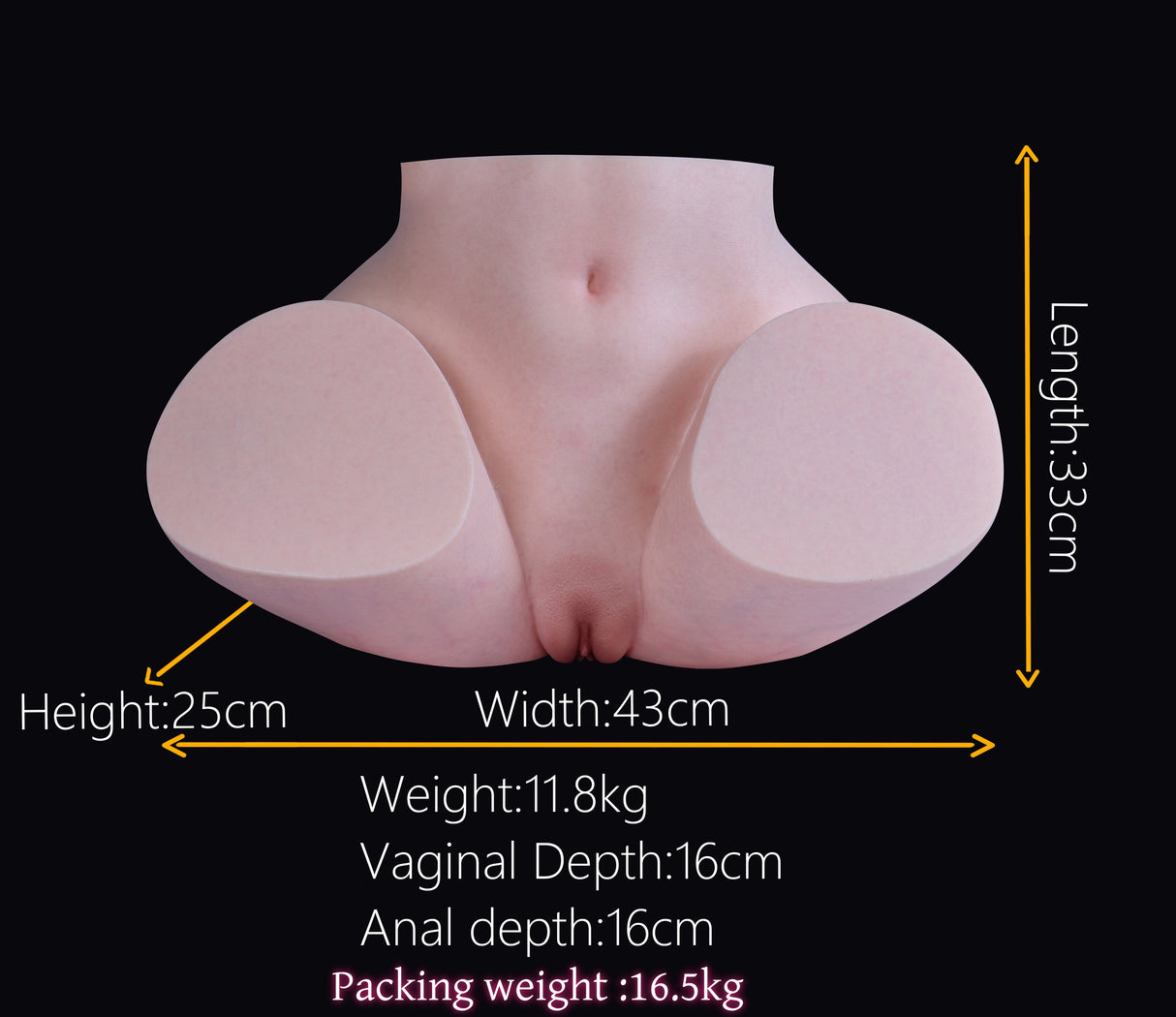 33cm/1ft1 Silicone Sex Doll Torso